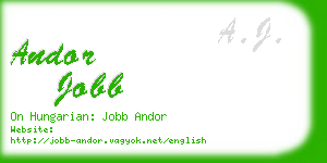 andor jobb business card